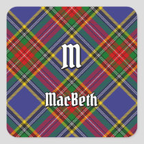 Clan MacBeth Tartan Square Sticker