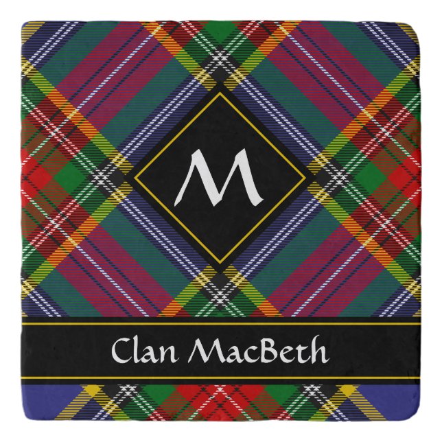 Clan MacBeth Tartan Trivet (Front)