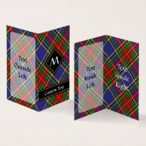 Clan MacBeth Tartan Vertical Folded Business Card