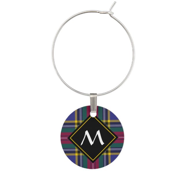 Clan MacBeth Tartan Wine Charm (Front)