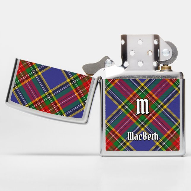 Clan MacBeth Tartan Zippo Lighter (Opened)