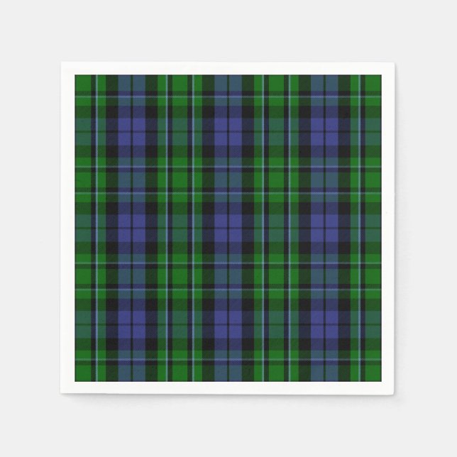 Clan MacCallum Tartan Paper Napkins (Front)