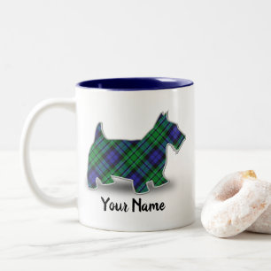 Clan MacCallum Tartan Scottish Terrier Two-Tone Coffee Mug