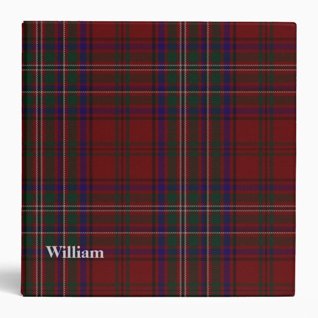 Clan MacClure Custom Tartan Plaid Binder (Front)