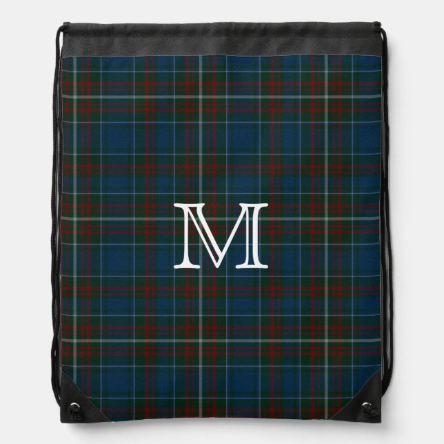 Clan MacConnell Tartan Plaid Monogram Backpack (Front)