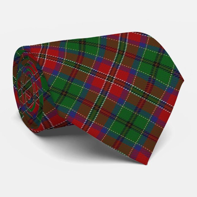 Clan MacCulloch Letter M Monogram Tartan Neck Tie (Rolled)