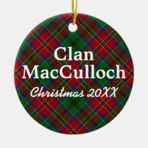 Clan MacCulloch Scottish Tartan Ceramic Ornament
