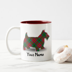 Clan MacCulloch Tartan Scottish Terrier Two-Tone Coffee Mug