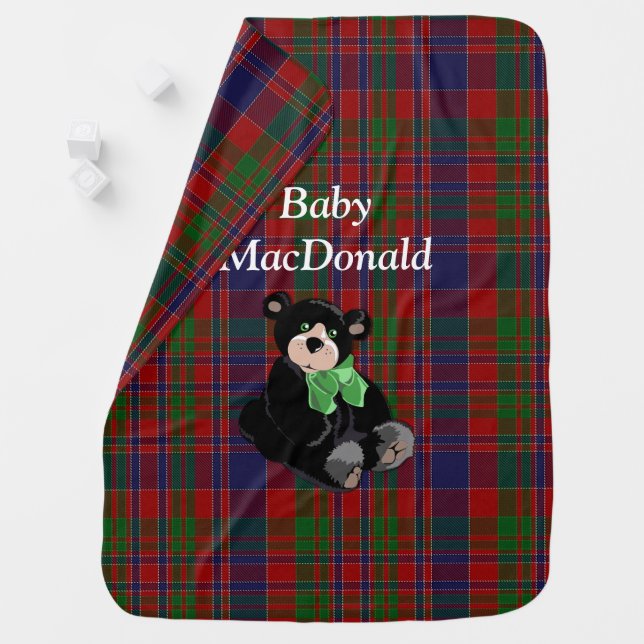 Clan MacDonald Boisdale Tartan Plaid Baby Blanket (In Situ)