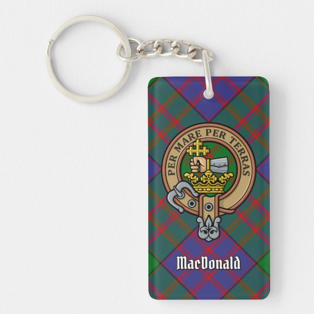 Clan MacDonald Crest Acrylic Keychain (Front)