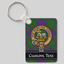 Clan MacDonald Crest Acrylic over Tartan Keychain