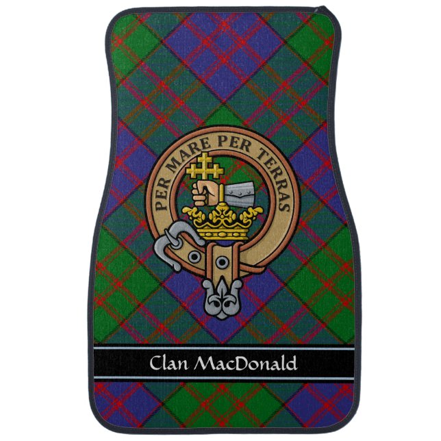 Clan MacDonald Crest Car Floor Mat (Front)