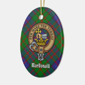 Clan MacDonald Crest Ceramic Ornament (Left)