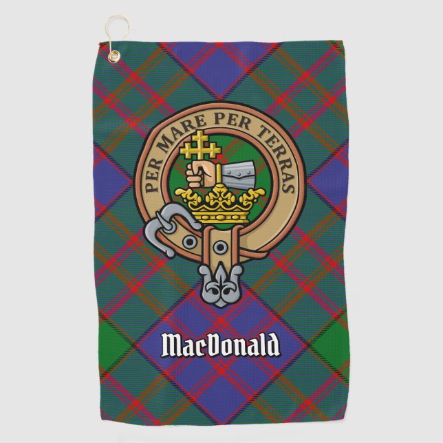 Clan MacDonald Crest Golf Towel (Front)