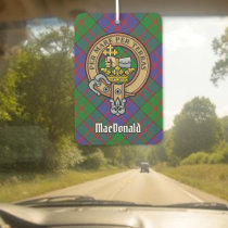 Clan MacDonald Crest over Tartan Air Freshener