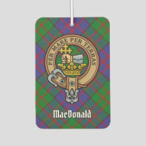 Clan MacDonald Crest over Tartan Air Freshener