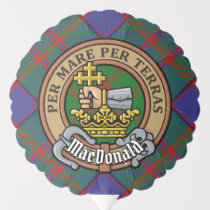 Clan MacDonald Crest over Tartan Balloon