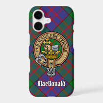Clan MacDonald Crest over Tartan iPhone 17 Case