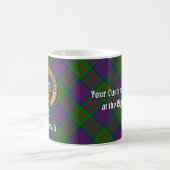 Clan MacDonald Crest over Tartan Coffee Mug (Center)