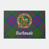 Clan MacDonald Crest over Tartan Doormat (Front)