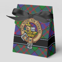 Clan MacDonald Crest over Tartan Favor Box