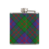 Clan MacDonald Crest over Tartan Flask (Back)