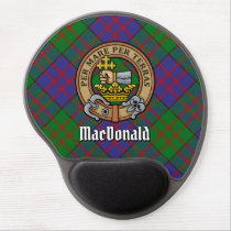 Clan MacDonald Crest over Tartan Gel Mouse Pad