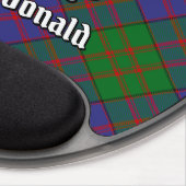 Clan MacDonald Crest over Tartan Gel Mouse Pad (Right Side)