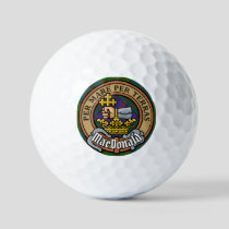 Clan MacDonald Crest over Tartan Golf Balls