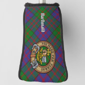 Clan MacDonald Crest over Tartan Golf Head Cover (Rotate 90)