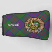 Clan MacDonald Crest over Tartan Golf Head Cover (Front)