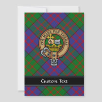 Clan MacDonald Crest over Tartan Invitation