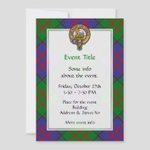 Clan MacDonald Crest over Tartan Invitation