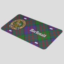 Clan MacDonald Crest over Tartan License Plate