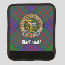 Clan MacDonald Crest over Tartan Luggage Handle Wrap