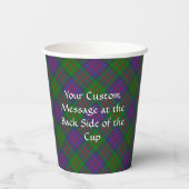 Clan MacDonald Crest over Tartan Paper Cups (Back)