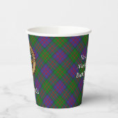 Clan MacDonald Crest over Tartan Paper Cups (Left)