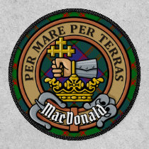 Clan MacDonald Crest over Tartan Patch