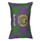 Clan MacDonald Crest over Tartan Pet Bed (Front Vertical)