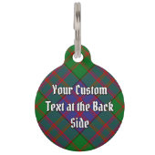 Clan MacDonald Crest over Tartan Pet ID Tag (Back)