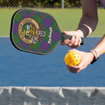 Clan MacDonald Crest over Tartan Pickleball Paddle