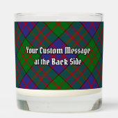 Clan MacDonald Crest over Tartan Scented Candle (Back)
