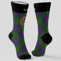 Clan MacDonald Crest over Tartan Socks