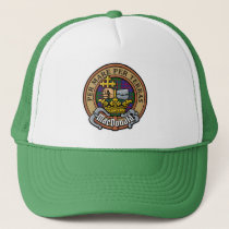 Clan MacDonald Crest over Tartan Trucker Hat