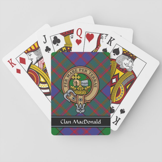 Clan MacDonald Crest Playing Cards (Back)