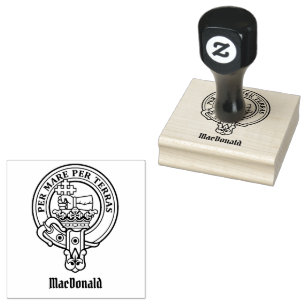 Clan MacDonald Crest Rubber Stamp