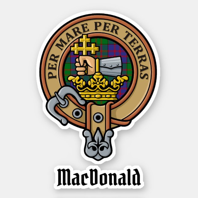 Clan MacDonald Crest Sticker (Front)
