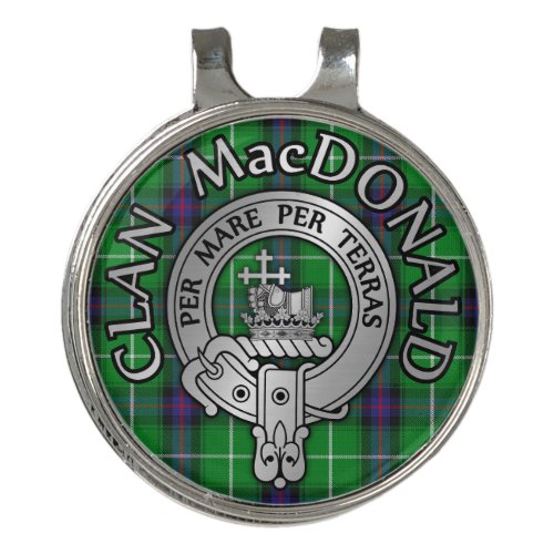 Clan MacDonald Crest  Tartan Golf Hat Clip