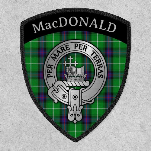 Clan MacDonald Crest  Tartan Shield Patch