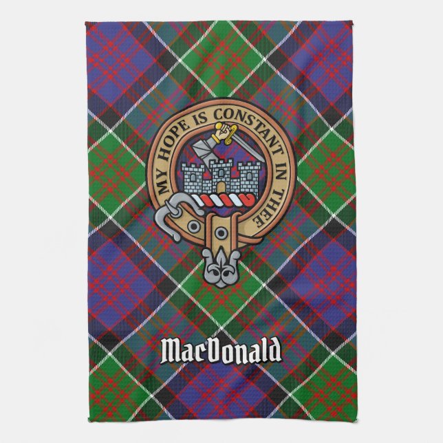 Clan MacDonald of Clanranald Crest Kitchen Towel (Vertical)